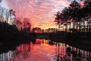 Victory Lake Sunset Reflection
